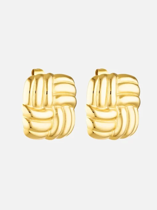 Baby Cushion Earrings - Gold
