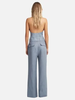 Baxter Linen Pant - Slate