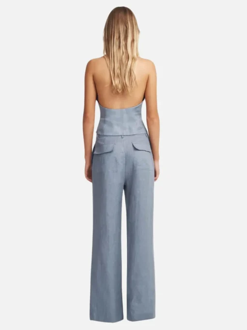 Baxter Linen Pant - Slate