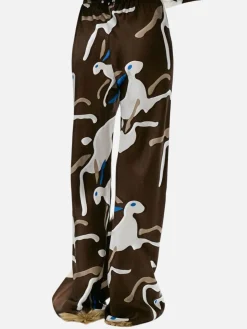 Bias Cut Pants - Rabbit Dark Earth