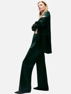 Bias Cut Pants - Scarab