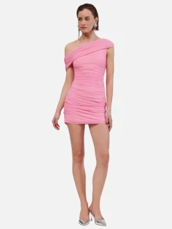 Christy Off Shoulder Mini - Pink