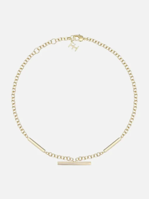 Classic Rolo Necklace: Brass + 18K Gold