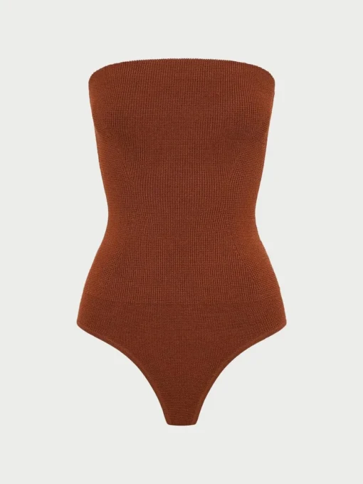 Corbin Knit Bodysuit - Terracotta