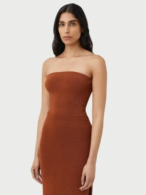Corbin Knit Bodysuit - Terracotta