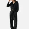 Cropped Cardigan - Black