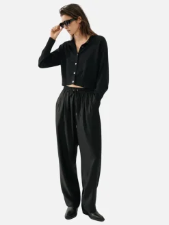 Cropped Cardigan - Black