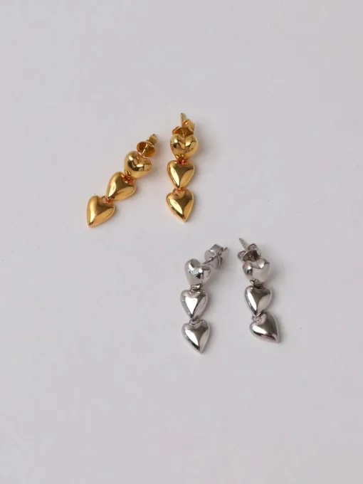 Desiree Heart Drops - Silver