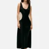 Doilies Scoop Neck Dress - Black
