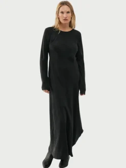 Full Sleeve Bias Dress - Black