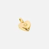 Heart Lotus Locket Pendant - 18k Gold