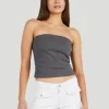 Heather Long Line Bandeau - Dark Slate