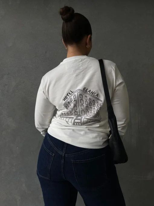 Hotel Blanca LS Tee - White