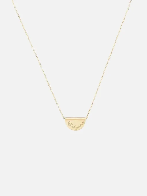14k Gold Mini Lotus Necklace - Solid Gold