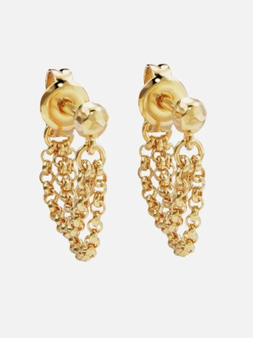 Karma Chain Earrings - 18k Gold Vermeil
