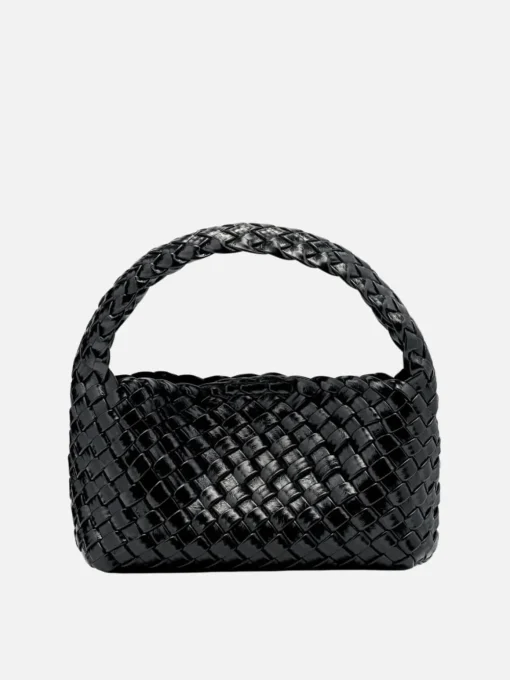 Luca Mini Woven - Black Glossy Crinkle
