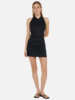 Marianna Halter Mini Dress - Black