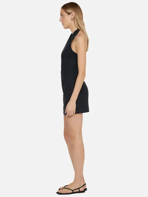 Marianna Halter Mini Dress - Black