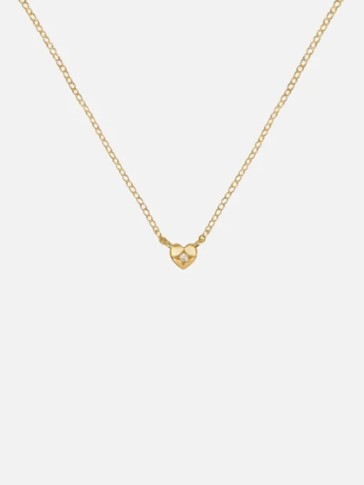 Mini Heart Necklace - Gold