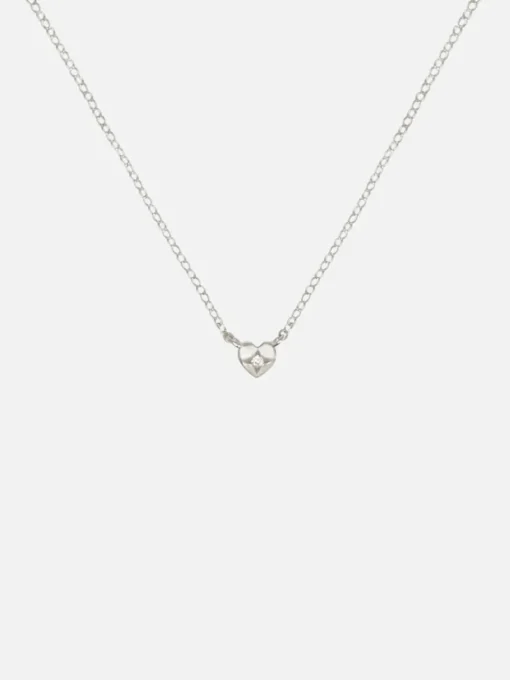 Mini Heart Necklace - Silver