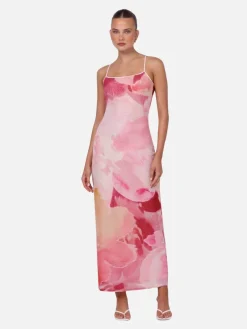 Nora Mesh Maxi Dress - Dahlia Floral