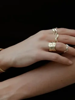 Oyster Shell Ring: Brass + 18K Gold