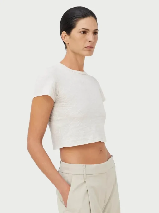 Renee Crop Tee - Chalk