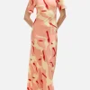 Short Sleeve Bias Dress - Rabbit Amaranth