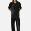 Short Sleeve Boyfriend Shirt - Black