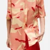 Short Sleeve Boyfriend Shirt - Rabbit Amaranth