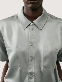 Short Sleeve Boyfriend Shirt - Moon