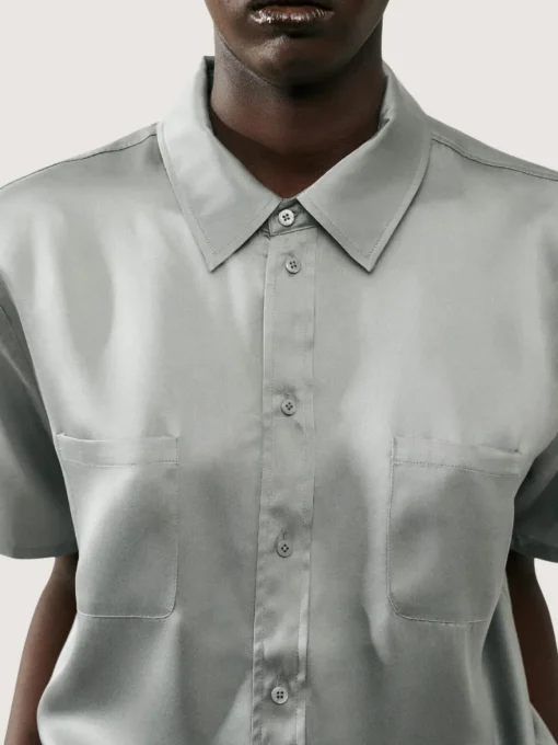 Short Sleeve Boyfriend Shirt - Moon