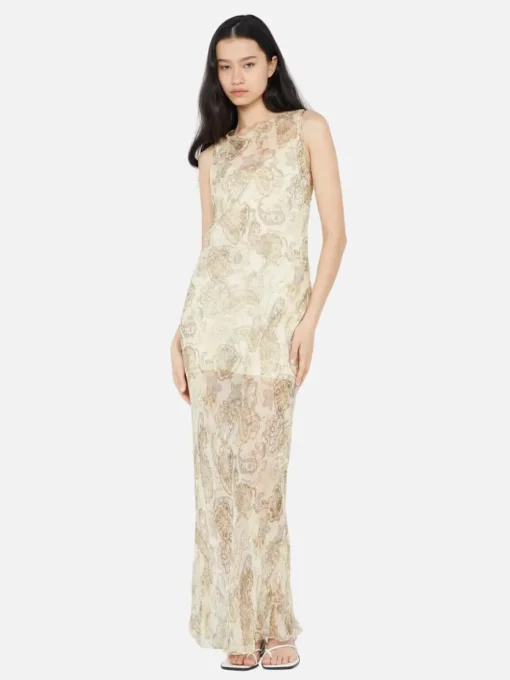 Shyla Boat Neck Dress - Faded Paisley