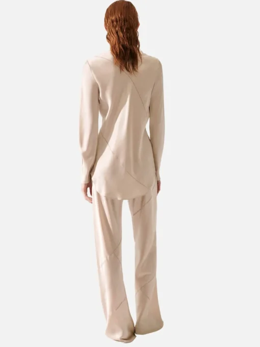 Splice Bias Cut Shirt - Hazelnut