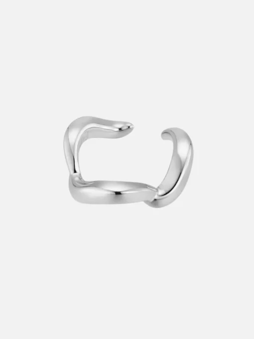 Wave Ear Cuff: Sterling Silver